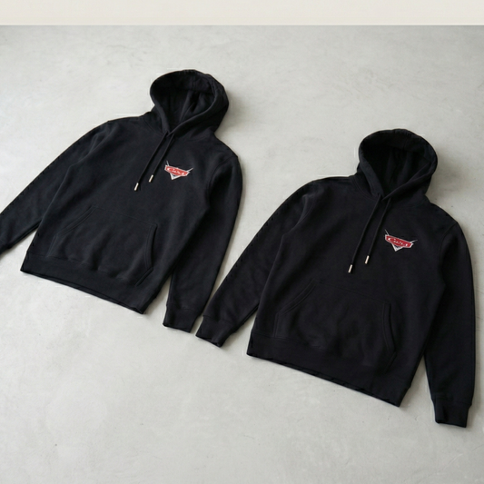 Conjunto Moletom de Casal – Carros “McQueen & Sally” (Estampa Frente e Costas)