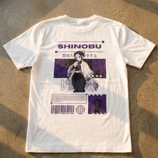 🦋 Camiseta Shinobu Kocho – Demon Slayer | Estética Streetwear