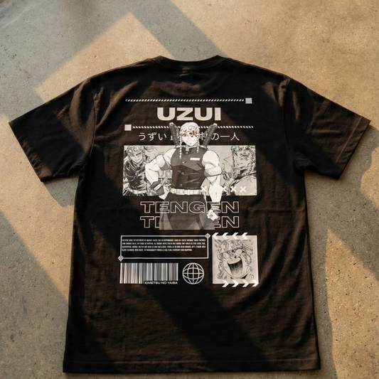 💎 Camiseta Tengen Uzui – Demon Slayer | Estilo Streetwear