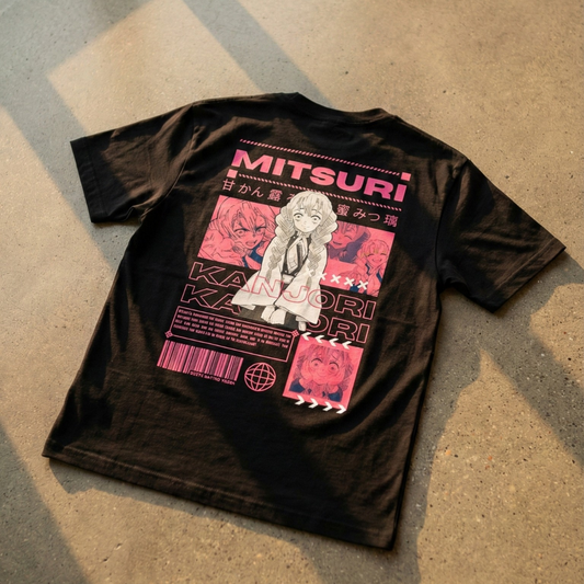 🌸 Camiseta Mitsuri Kanroji – Demon Slayer | Estética Streetwear