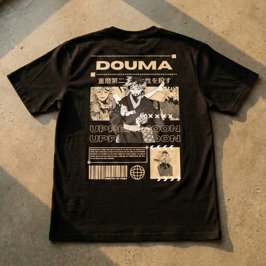 ❄️ Camiseta Douma (Lua Superior 2) – Demon Slayer | Estética Streetwear