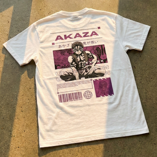 👊 Camiseta Akaza – Demon Slayer | Estética Streetwear